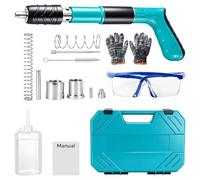 Pistola Clavos, Pistola de Clavos para Hormigon Manual, Pistolas de Uñas con 5 Velocidades, Clavadora Neumática de Bajo Ruido, Clavadora Ajustable para Paredes de Cemento para Techos, Instalación