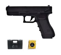 Pistola CM.030 G8 Negra eléctrica (6mm) | Arma Corta de Airsoft Tipo Glock 18 semiautomática + maletín y Bolas