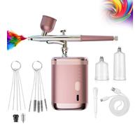 Pistola de aerógrafo de mano automática, juego de cepillo de aire portátil con boquilla de 0,3 mm, presión de 3 niveles, pulverización estable para arte de uñas, maquillaje, pintura, decoración de
