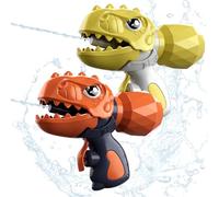 Pistola de Agua, 2 Piezas Juego de Pistolas de Agua para Niños, Mini Pistola-s de AGU-a con 8-10 Metros de Larga Distancia, Juguetes de Verano para Piscinas, Playas y Jardines (Dinosaurio)