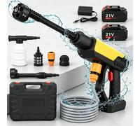 Pistola de Agua a Presión Inalámbrica de 70 Bares, Lavadora de Autos a Presión, Compatible con Batería Makita de 21V With 2 Battery