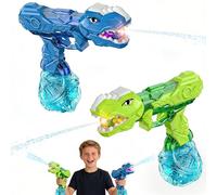 Pistola de Agua Eléctrica para Niños, 2 Piezas Pistola de Agua Automática, Electric Water Gun con Luz Led, 7-8 m Alcance, 350 ml Capacidad, Fiesta En La Piscina Juguetes Regalos para Adultos Niños