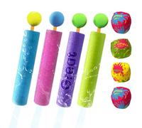 Pistola de agua | Juguete de baño de espuma con balas | 4 pistolas de agua con bola para niños fiestas en piscina desafíos de jardín camping playa reuniones familiares