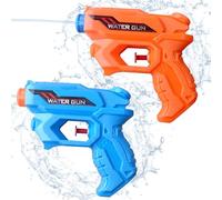Pistola de Agua para Niños, 2 Piezas Pistola de Agua de Plástico de 8-10M Largo Alcance para Piscina al Aire Libre Playa Diversión Acuática