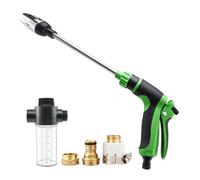 Pistola de agua Powerjet, pistola de alta presión, 3 modos de pulverización para manguera de jardín, resistente limpiador exterior, ideal para lavado de coches, jardín y terraza (verde-B)