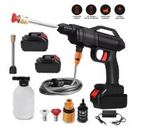 Pistola de agua pulverizadora de limpieza de alta presión inalámbrica, 1500W, lavadora de agua a presión para batería Makita de 21V With 2 * battery