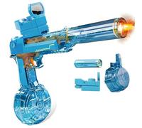 Pistola de Agua Splasher X, Nueva Pistola de Agua eléctrica de Gran Capacidad (2025) con Luces LED, Ideal for Actividades al Aire Libre for Adultos, Fiestas y Juegos en la Piscina.(Blue)