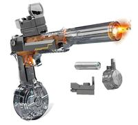 Pistola de Agua Splasher X, Nueva Pistola de Agua eléctrica de Gran Capacidad (2025) con Luces LED, Ideal for Actividades al Aire Libre for Adultos, Fiestas y Juegos en la Piscina.(Gray)