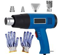 Pistola de aire caliente, 2000 W, pistola térmica profesional con 4 boquillas de calentamiento, pistola térmica eléctrica, 2 niveles de temperatura 300°/550°, secador de aire caliente para quitar