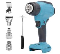 Pistola de aire caliente a batería para baterías Makita de 18 V (sin batería), pistola de aire caliente con 4 boquillas, pistola de aire caliente a batería para soldar y doblar tubos