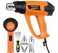Pistola de Aire Caliente AIUNAOM 2000W Pistola de Calor Professional 9 niveles de temperatura ajustables 50℃-650℃ Decapadora Protección Contra Sobrecarga para Soldar,Quitar Pintura y Calentar