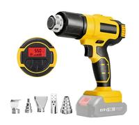 Pistola de aire caliente con batería Dewalt de 20 V, pistola de calor inalámbrica con pantalla LCD y 5 boquillas, temperatura de hasta 550 °C, pistola de aire caliente, batería para despintar