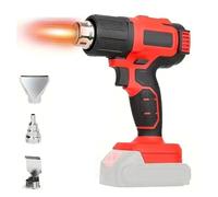Pistola de aire caliente con batería para Makita 18 V, 50 °C - 550 °C, ajustable, con pantalla LCD digital, pistola de calor inalámbrica con 3 boquillas para soldar, eliminación de color (sin batería)