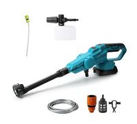 Pistola de alta presión portátil 18 V, Max 200 Bar - Limpiador de alta presión con batería 15000 mAh, boquilla 6 en 1, manguera de 5 m para coches, hogar y jardín
