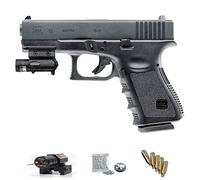 Pistola de Balines G19 (CO2) - Pack Pistola de Aire Comprimido y Balines de Acero (Perdigones tipo BB'S) Calibre 4.5mm. <3,5J