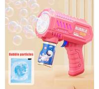 Pistola de burbujas totalmente automática, máquina de burbujas de cohete, soplador automático con juguete líquido de burbujas para niños, regalos de burbujas al aire libre para la playa Deep Blue