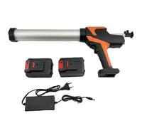 Pistola de Calafateo, Aplicador Eléctrico de Sellador Inalámbrico de 21V | Retracción automática, control de parada automática, pantalla de batería y mango de agarre suave(orange)