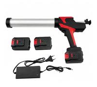 Pistola de Calafateo, Aplicador Eléctrico de Sellador Inalámbrico de 21V | Retracción automática, control de parada automática, pantalla de batería y mango de agarre suave(red)