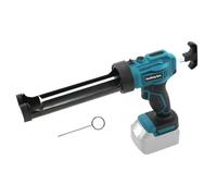 Pistola de calafateo con batería, 300 ml, compatible con Makita 18 V, jeringa eléctrica de silicona con 4 velocidades y luz LED, prensa de cartuchos para sellar y masilla (sin batería)