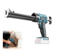 Pistola de calafateo eléctrica compatible con batería Makita, pistola de calafateo inalámbrica, 4 velocidades ajustables, luz LED, adhesivo sin goteo, pistola de calafateo de 10 onzas para llenar