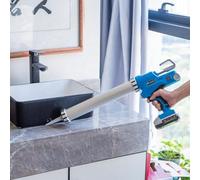 Pistola de calafateo eléctrica inalámbrica con velocidad variable, diseño antigoteo, luz LED para llenado y sellado de precisión en proyectos de bricolaje y mejoras del hogar