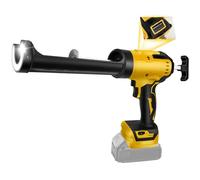 Pistola de calafateo inalámbrica compatible con batería Dewalt de 21 V (sin batería), pistola selladora eléctrica con 6 velocidades ajustables, pantalla digital y luz LED, para cartucho de 10 onzas