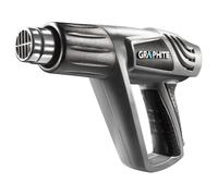 Pistola de calor 2000W, rango de temperatura: I: 25°C, II: 80-600°C, II: 80-6...