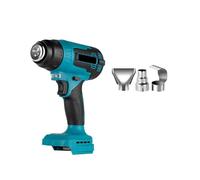 Pistola De Calor Eléctrica 2000W, Aire Caliente Mano Inalámbrica Con 3 Boquillas, Secador Pelo Industrial For El Hogar For Batería 18V Calentamiento RáPido(Without Battery)
