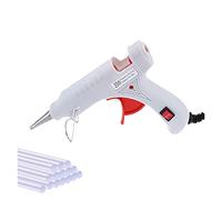 Pistola de calor eléctrica de 20 W con barras de pegamento de 7 mm para bricolaje doméstico, herramienta de reparación de pistolas de temperatura industriales, calentamiento rápido (pistola