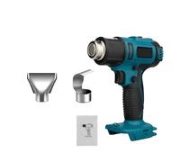 Pistola De Calor Inalámbrica De 2000W For Batería De 18V, Soplador Térmico Industrial, Pistola De Aire Caliente Eléctrica De Mano Con 2 Boquillas FáCil De Usar(No Battery No Plug)