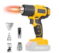 Pistola de calor inalámbrica para batería Makita de 18 V, con pantalla LCD, pistola de calor para soldar, doblar tubos, eliminación de pintura, pistola de calor, máx. 550 °C, con 5 boquillas (sin