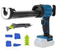 Pistola de Cartucho a Batería Compatible con Makita 18V Batería, Pistola de Calafateo Eléctrica con 4 Velocidades Ajustables, Luz LED, Pistola de Silicona Sin Goteo para Llenado, Sellado (Sin batería)