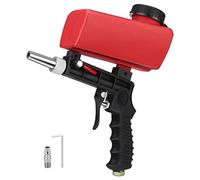 Pistola de Chorro de Arena Multifunción Sand Blaster Pistola Máquina de Chorro de Arena Neumática Chorreadora de Arena para Eliminar Pintura Manchas Oxido Superficies Limpias(Rojo)