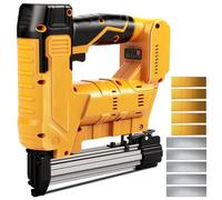 Pistola de clavos 18GA compatible con batería Dewalt de 20 V, 2 en 1 inalámbrica Brad Nailer/grapadora eléctrica, 500 clavos y 500 pinzas para bricolaje, carpintería (sin batería)