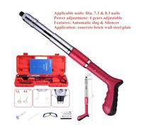 Pistola De Clavos 4 Velocidades, Miniclavadora Acero, Herramienta Remache Con Descarga Automática Escoria, Silenciador, Universal For 7,3 Mm/8,5 Mm Multiusos Varias Necesidades