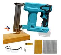 Pistola de clavos eléctrica inalámbrica compatible con batería MAKITA de 18 V, pistola grapadora eléctrica 2 en 1 con 1000 clavos rectos y 500 clavos en U para tapicería, carpintería (sin batería)