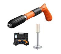 Pistola de Clavos, Mini clavadora neumática con clavos, clavadora neumática integrada ajustable, herramienta de remache de fijación a pared de bajo ruido con clavos for uso doméstico automático(Nail G