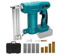 Pistola de clavos recargable compatible con batería de litio Makita de 18 V, 80 disparos/min 100 W, grapadora eléctrica para madera, con 500 clavos y 500 pinzas - sin batería ni cargador