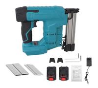 Pistola de clavos recargable de Cheotime, 2 en 1 clavo brad inalámbrico y grapadora eléctrica con batería, uñas rectas de 100 piezas F32 mm y uñas en forma de N 100 piezas