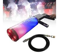 Pistola de CO2 portátil, máquina de humo con cañón de CO2 y luces LED RGB, pistola de columna de dióxido de carbono, equipo de efectos de escenario for eventos, bodas, conciertos, fiestas y clubes.