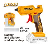 Ingco - Pistola termoadhesiva con batería de litio de 20 V