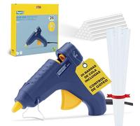 Pistola de Cola Termofusible Rapid EG111 con 26 Barras de Cola, Pistola de Cola de 12 Mm Para Reparaciones de Bricolaje y Uso Doméstico, Diseño Ligero con Soporte Estable y Boquilla de Silicona