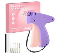 Pistola de Coser de Mano para Ropa, Pistola de etiquetado Multiusos, fijador rápido de Ropa, Kit de Costura con 1000 Sujetadores Negros y 1000 Blancos, 6 Agujas Finas, Pistola etiquetadora de Ropa