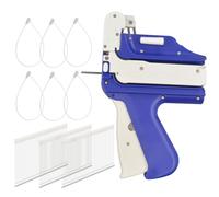 Pistola de cuerda para colgar con 5 pulgadas de plástico 5000 para colgar ropa y productos comerciales minoristas. Pistola de etiquetado resistente sin necesidad de perforar ropa, pistola de fijación