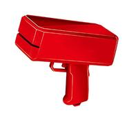 Pistola de dinero en efectivo de juguete - Pulverizador de notas Make It Rain para fiestas, cumpleaños, bodas y clubes, lanzador de dinero de plástico para dinero falso, vales y confeti (rojo, talla
