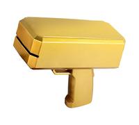 Pistola de dinero en efectivo de juguete - Pulverizador de notas Make It Rain para fiestas, cumpleaños, bodas y clubes, lanzador de dinero de plástico para dinero falso, vales y confeti (dorado, talla