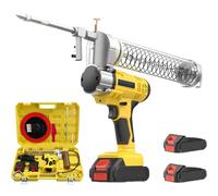 Pistola de engrase inalámbrica con 2 baterías y acoplador giratorio, engrasador eléctrico recargable de 7000 PSI con estuche de transporte para maquinaria agrícola de camiones automotrices