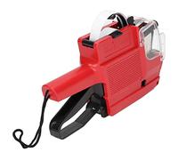 Pistola de Etiquetado de Precios, Herramienta de Fijación de Marcador de Etiquetadora de 10 Dígitos y 2 Líneas para Oficina, Tienda Minorista, Solución de Precios Minorista (Rojo)