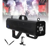 Pistola de humo de 1500 W for fiestas, máquina de humo portátil con luces LED, perfecta for Halloween, espectáculos y noches de club.(Black)