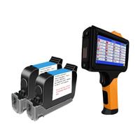 Pistola de Impresora de inyección de Tinta portátil 12.7 mm de Varios Idiomas con Tinta no codificada de Secado rápido Compatible con Texto Número de Lote de código QR Fecha(Printer-2 Ink)